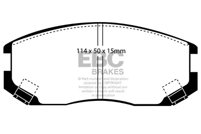 EBC Ultimax Front Brake Pads For Mitsubishi Libero 2.0 TD (92 > 02) • $42.90